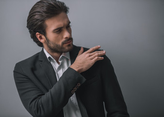 Handsome confident businessman
