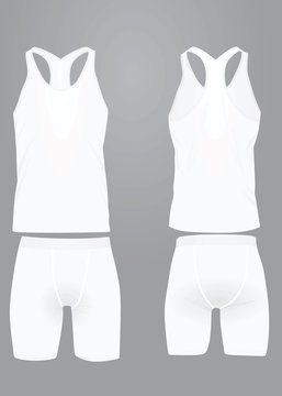 Men white underwear. vector illustration