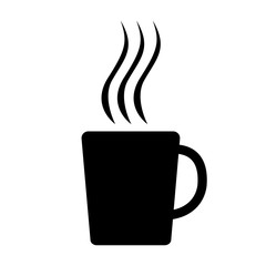 Mug icon black silhouette