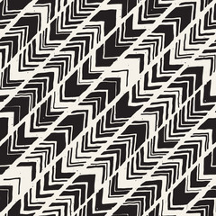 Vector seamless freehand pattern. Doodle monochrome print with hand drawn texture. Trendy graphic design.