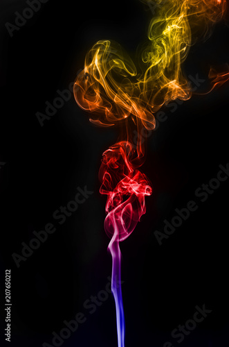 Abstract Fragment Movement Of Colorful Red Blue And Yellow