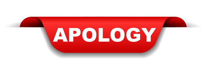 red banner apology