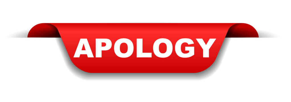red banner apology