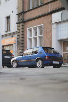 Classic European youngtimer in the city