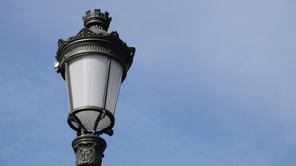 Fototapeta na wymiar A vintage lamppost in Antwerp, Belgium.