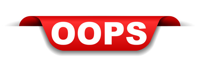 red banner oops