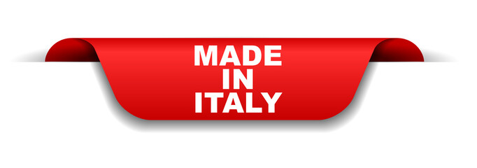 red banner made in italy