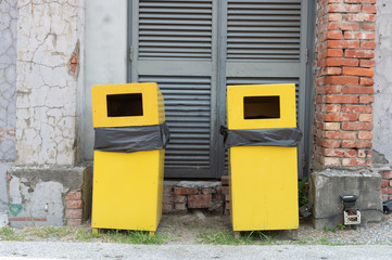 city trash cans