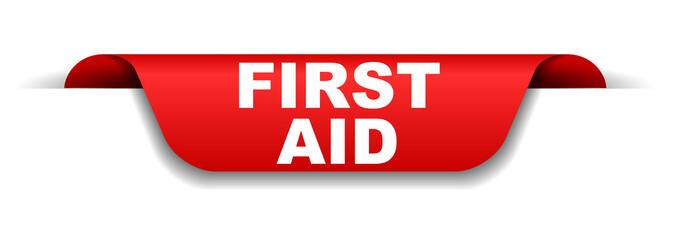 red banner first aid