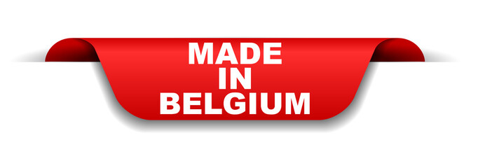 red banner made in belgium