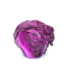Fototapeta premium Purple cabbage isolated on white background