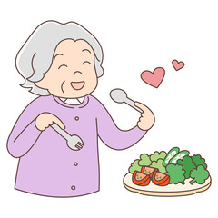 おばあちゃん_野菜大好き