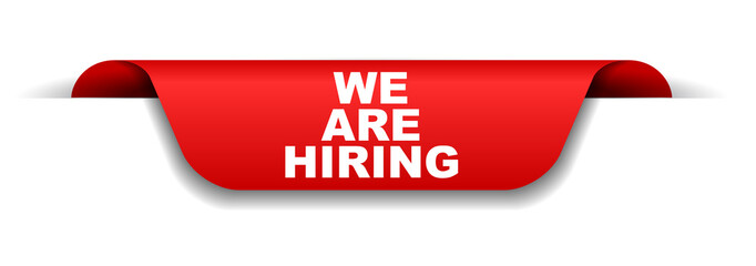 red banner we are hiring