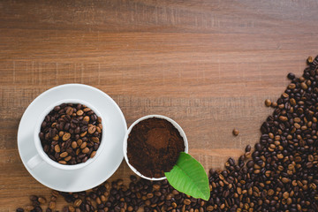 flat lay coffee bean