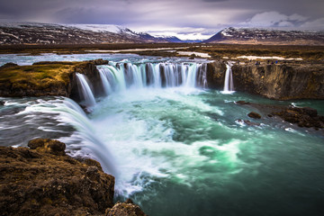 Godafoss - May 07, 2018: Godafoss waterfall, Iceland
