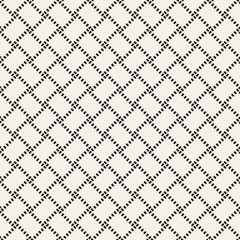 Trendy monochrome twill weave Lattice. Abstract Geometric Background Design. Vector Seamless Pattern.