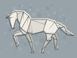 Vector abstract illustration horse.