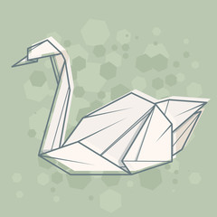 Vector abstract illustration swan.