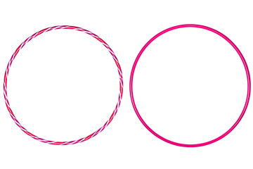 The hula Hoop pink  isolated on white background - obrazy, fototapety, plakaty