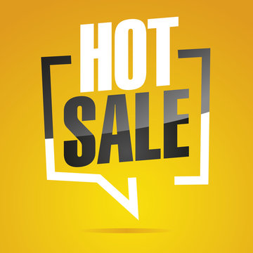 Hot sale in brackets yellow white black isolated sticker icon