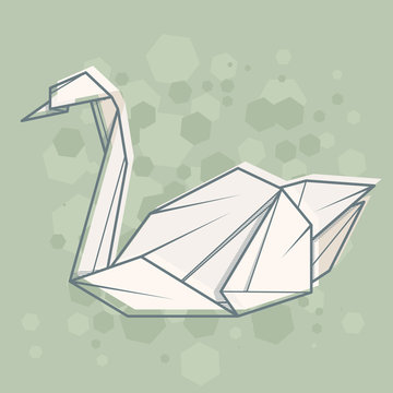 Vector abstract illustration swan.