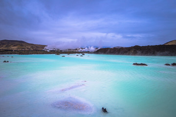 Blue Lagoon - May 09, 2018: Volcanic terrain at the Blue Lagoon thermal water spa, Iceland © rpbmedia