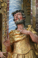 Obraz premium Saint Donatus, statue on altar in cathedral of Assumption in Varazdin, Croatia