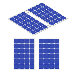 Vector solar panel on a white background
