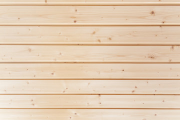 Naklejka premium Wooden background of unpainted strips. Horizontal stripes.