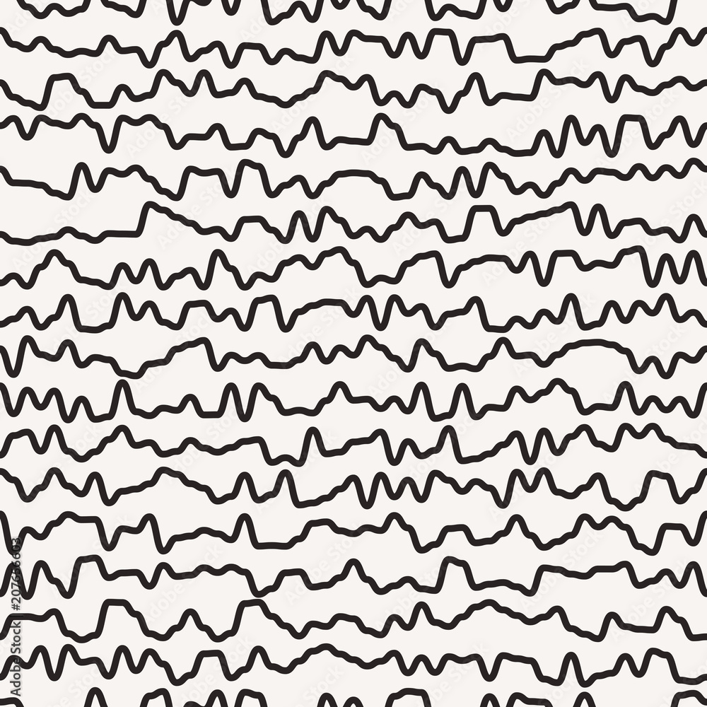 Poster Vector abstract background. Seamless pattern with curved lines.