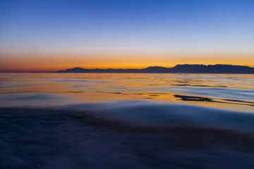 Fototapeta premium The Mediteeranean Sea offer us amazing dawn days, Malaga, Spain