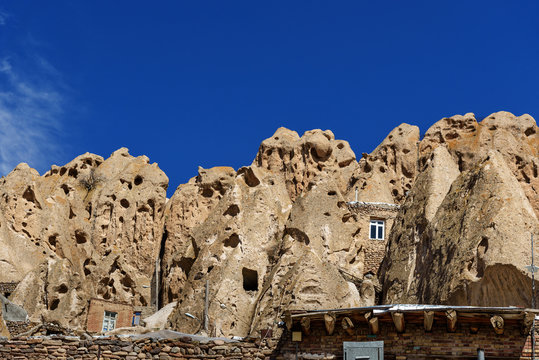 Houses in rock village Kandovan. Iran