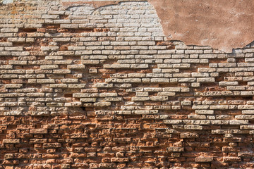 Old brick wall in Venice