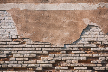Old brick wall in Venice