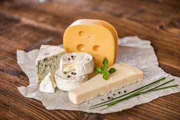 cheese board selection. 