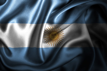 Argentina Silk Satin Flag