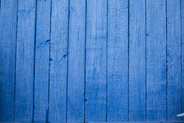 Fototapeta na wymiar old blue wood wall