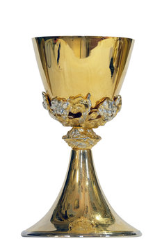 Golden sacred chalice, church of Saint Matthew in Stitar, Croatia
