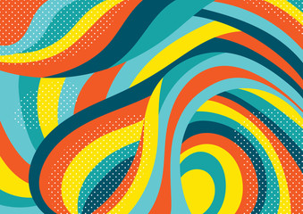 Creative geometric colorful background with patterns. Collage. Design for prints, posters, cards, etc. Vector.	