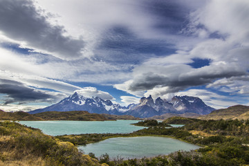 Torres del Paine National Park is an amazing place in the extreme south of South Ice Field, the...