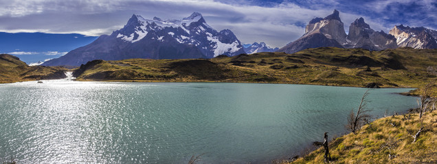 "Torres del Paine" National Park, maybe one of the nicest places on Earth. Here we can see the "Cuernos del Paine" (Paine Horns), Patagonia, Chile