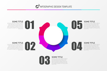 Infographic design template. Business concept with 5 steps