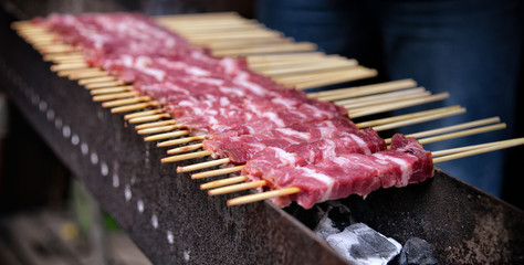 arrosticini of sheep's meat from Abruzzo