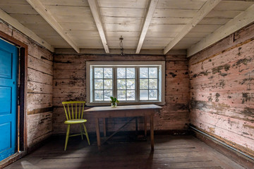 Old wooden shed Helleren cabin Norway