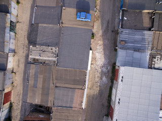 roof of garages, top view