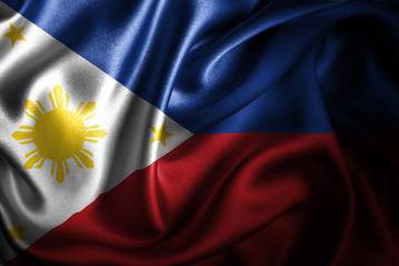 Philippines Silk Satin Flag