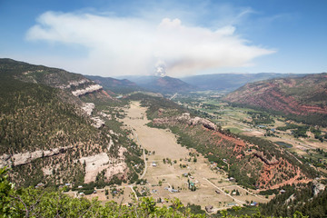 Obraz premium The 416 fire in Durango, Colorado on Saturday June 2nd