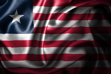 Liberia Silk Satin Flag