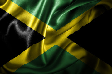 Jamaica Silk Satin Flag