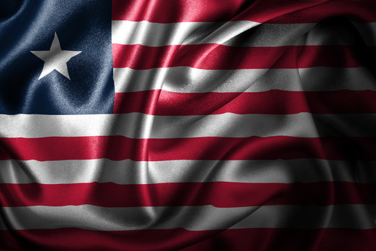 Liberia Silk Satin Flag
